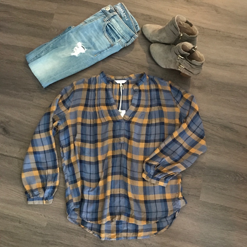 Lucky Brand Plaid Top